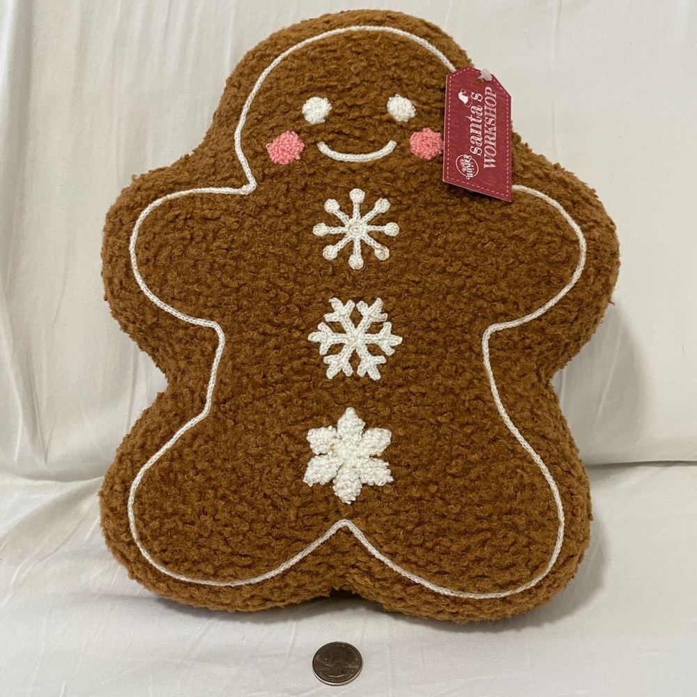 Gingerbread Man Plush Pillow
